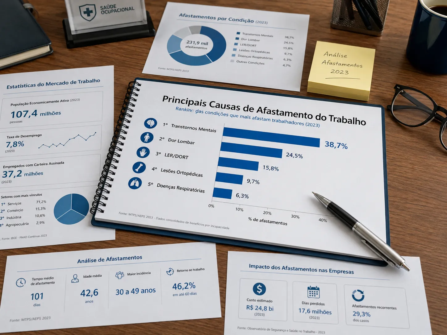 Doenças que Mais Afastam Trabalhadores do Mercado de Trabalho